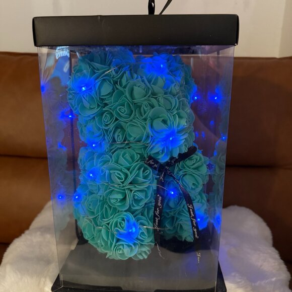 Perfect Christmas Gift |  Rose Teddy Bear with Gift Box & LED Light - Picture 2 of 5